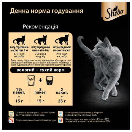 Корм Sheba Select Slices с домашней птицей в соусе для взрослых кошек 85г slide 3