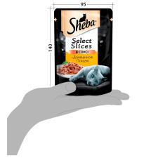 Корм Sheba Select Slices с домашней птицей в соусе для взрослых кошек 85г mini slide 7