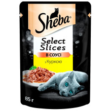 Корм Sheba Select Slices с курицей в соусе для кошек 85г mini slide 1