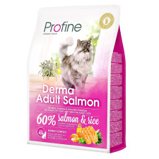 Корм сухой Profine Cat Derma с лососем и рисом для кошек, шерсть которых требует дополнительного ухода 2кг mini slide 1