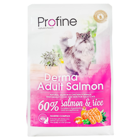 Корм сухий Profine Cat Derma лосось та рисом для котів, хутро яких вимагає додаткового догляду 2кг slide 3
