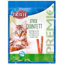 Лакомство Trixie Stick Quintett Мясо-печень для кошек 5шт*5г mini slide 1