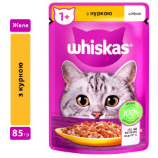 Корм Whiskas Курица в желе для взрослых кошек 85г mini slide 1