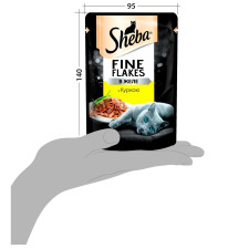 Корм Sheba Fine Flakes с курицей в желе для взрослых кошек 85г mini slide 6