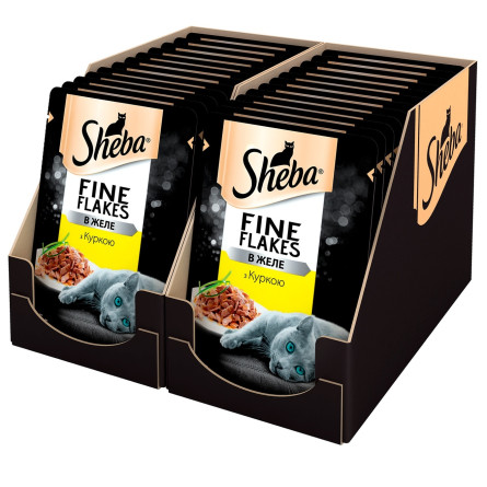 Корм Sheba Fine Flakes з куркою в желе для дорослих котів 85г slide 7