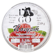 Йогурт Lago Малина термостатний 3,2% 250г mini slide 2