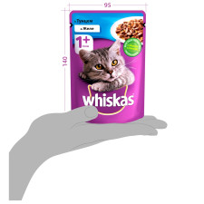 Корм Whiskas с тунцом в желе для взрослых котов 100г mini slide 3