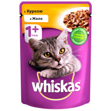 Корм Whiskas с курицей в желе для взрослых кошек 100г mini slide 1