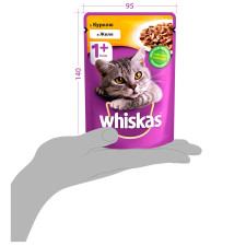 Корм Whiskas с курицей в желе для взрослых кошек 100г mini slide 4