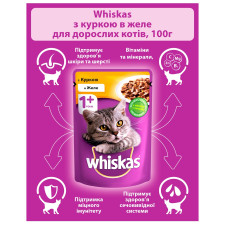 Корм Whiskas с курицей в желе для взрослых кошек 100г mini slide 6