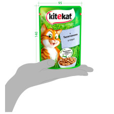 Корм для котов Kitekat с телятиной в соусе 100г mini slide 2