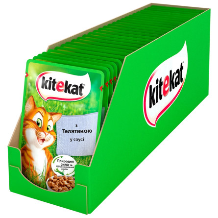 Корм для котів Kitekat з телятиною в соусі 100г slide 3
