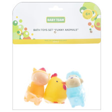Набор игрушек для ванны Забавные зверьки mini slide 1