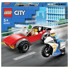 Конструктор Lego City Переслідування автомобіля на поліцейському мотоциклі 60392 mini slide 1