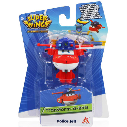 Фігурка-транспорт Super Wings Transform-a-Bots Джетт поліцейський slide 1