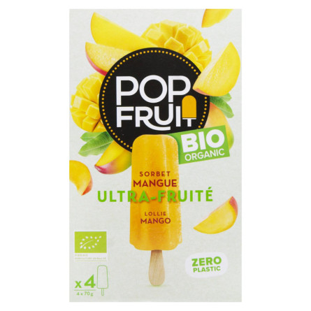 Сорбет Pop Fruit з манго органічний 4х70г slide 2