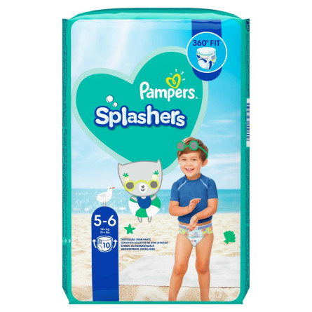 Трусики для плавания Pampers Splashers размер 5-6 Junior 12-17кг 10шт slide 5