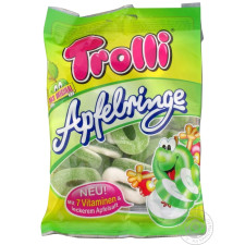 Цукерки Trolli Яблучні кільця фруктові жувальні 200г mini slide 1