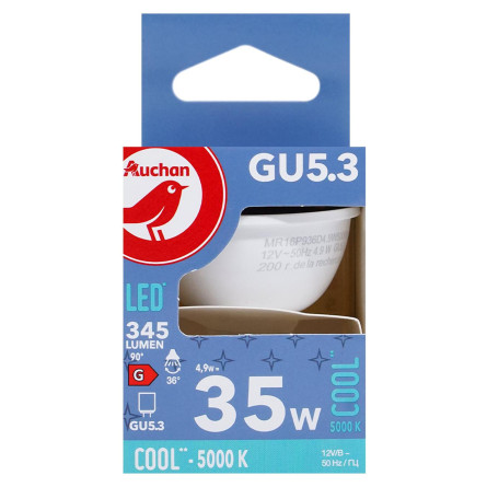 Лампочка Ашан LED Gu5.3 35W 5000K slide 2
