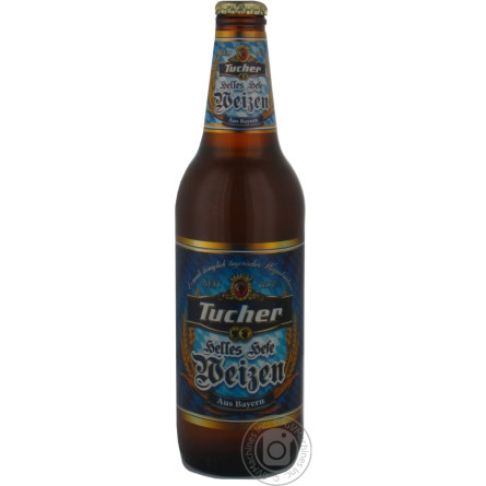 Пиво Тухер світле нефільтроване пастеризоване скляна пляшка 5.2%об. 500мл Німеччина slide 1