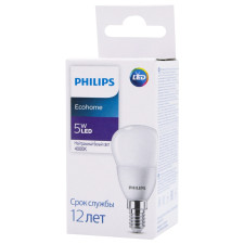 Лампа Philips Ecohome LED Lustre светодиодная 5W E14 4000К mini slide 1