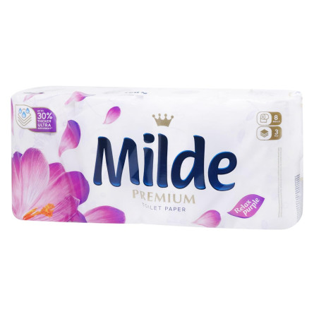 Папір туалетний Milde Premium Relax Purple тришаровий 8шт slide 2