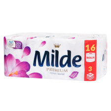 Бумага туалетная Milde Premium Relax Purple трехслойная 16шт mini slide 2