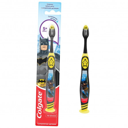 Зубна щітка Colgate Barbie/Batman дитяча суперм'яка 5+ slide 1