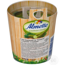 Крем-сир творожний Hochland Almeta з огірками та травами 60% 150г mini slide 2