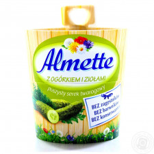 Крем-сир творожний Hochland Almeta з огірками та травами 60% 150г mini slide 4