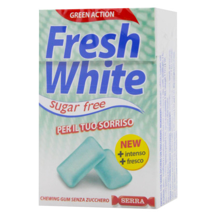 Жувальна гумка без цукру Green Action ТМ Fresh White 28 г slide 1