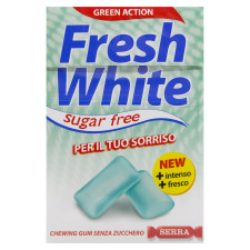 Жувальна гумка без цукру Green Action ТМ Fresh White 28 г mini slide 2