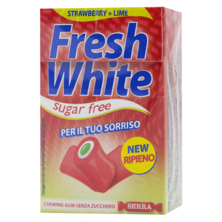 Жувальна гумка без цукру полуниця лайм ТМ Fresh White 29 г slide 1