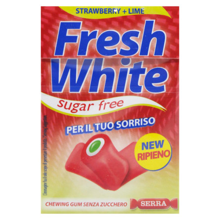 Жувальна гумка без цукру полуниця лайм ТМ Fresh White 29 г slide 2