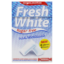 Жувальна гумка без цукру свіжа біла м'ята ТМ Fresh White 28 г mini slide 2
