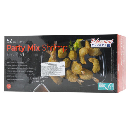 Креветки Fisherman's Choice Party Mix в паніровці на шпажках 780г slide 1