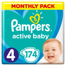 Пiдгузки Pampers Active Baby розмір 4 Maxi 9-14кг 174шт mini slide 1