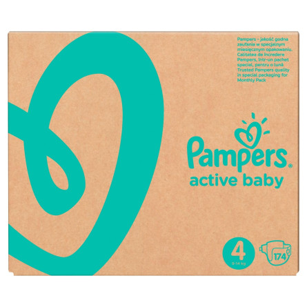 Пiдгузки Pampers Active Baby розмір 4 Maxi 9-14кг 174шт slide 6