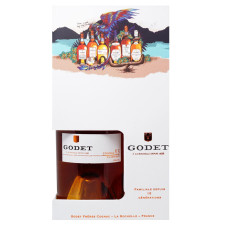 Коньяк Godet V.S. (gift box + 2 glasses) 0.7 л mini slide 2