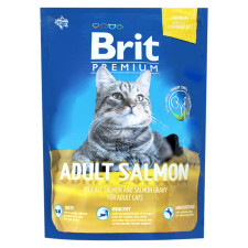 Корм сухой Brit Premium лосось для взрослых котов 300г mini slide 1