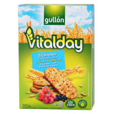 Печиво vitalday 5злаків з червоними фруктами Gullon 240г mini slide 1