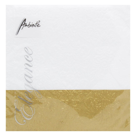 Серветки Napkin 33 Elegance Dip Gold FSC Mix 1 шт slide 1