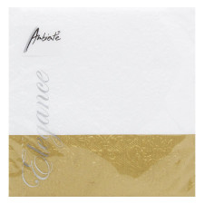 Серветки Napkin 33 Elegance Dip Gold FSC Mix 1 шт mini slide 1