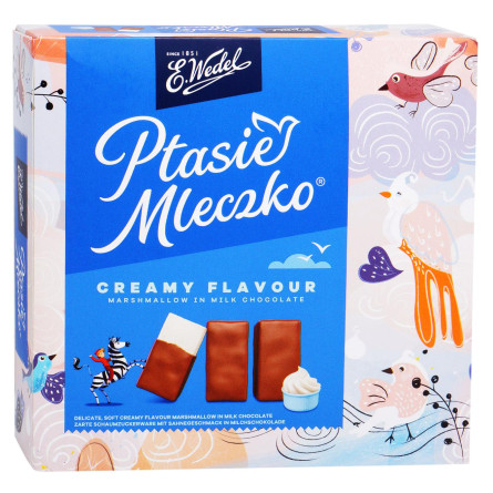 Цукерки Wedel Пташине молоко з вершковим смаком у молочному шоколаді 340г slide 3