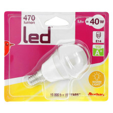 Лампочка Ашан Ledmini 5,7W e14 2700K mini slide 1