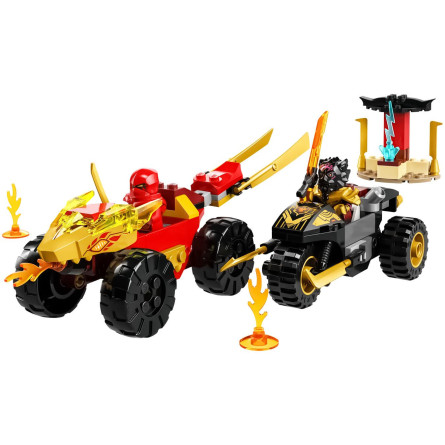 Конструктор Lego Ninjago 71789 Автомобільна й байкова битва Кая і Раса slide 2