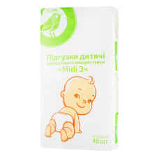 Підгузки Ашан Midi 3 4-9кг 46шт mini slide 2