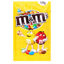 Драже M&amp;M's с арахисом и молочным шоколадом в хрустящей разноцветной глазури 125г mini slide 1