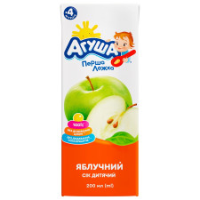 Сок Агуша яблочный без сахара для детей с 4 месяцев 200мл mini slide 3