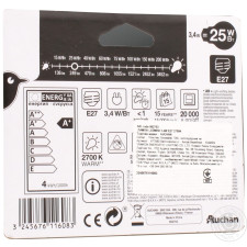 Лампочка Ашан Ledmini 3,4W e27 2700K mini slide 2